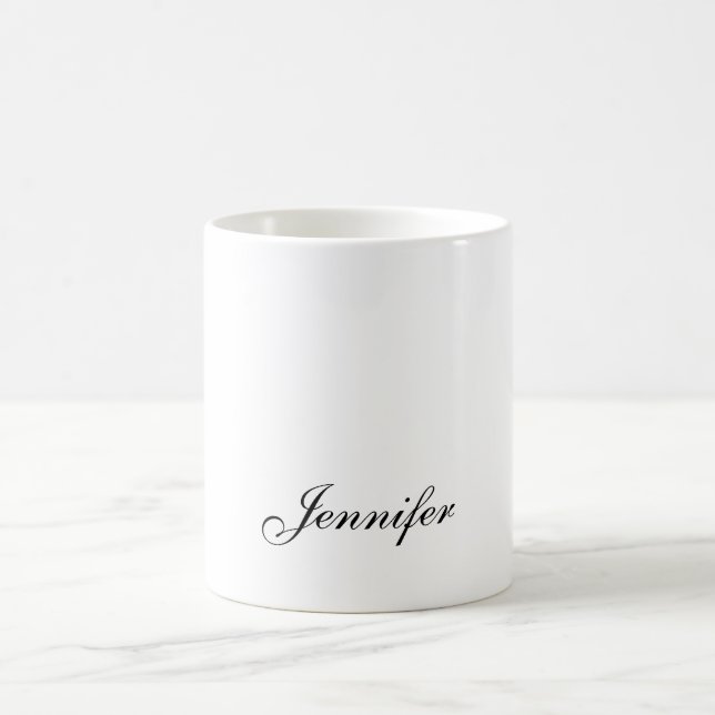 Mug Écriture manuscrite moderne élégante simple profes (Centre)