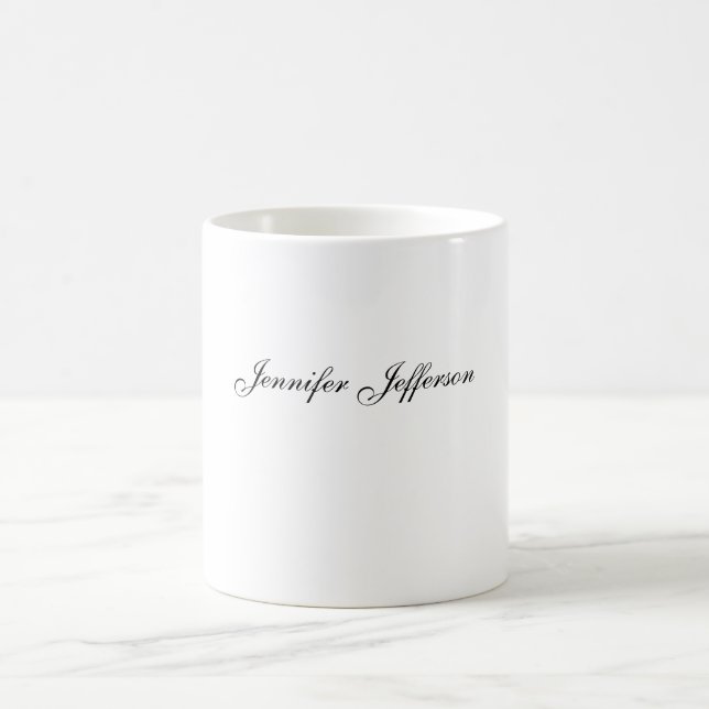 Mug Écriture manuscrite moderne élégante simple profes (Centre)