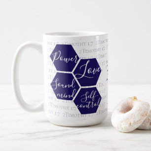Mug Écriture moderne POWER LOVE SOUND MIND Chrétien 