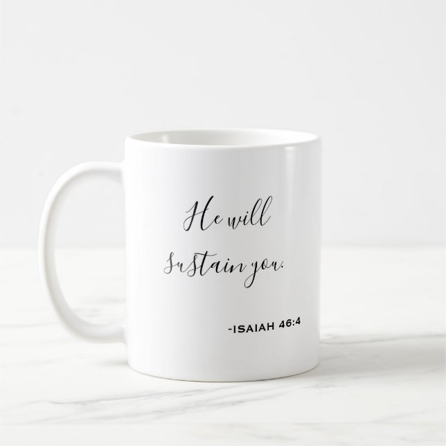 Mug Écriture Personnalisée, Il Vous Conserve (Gauche)