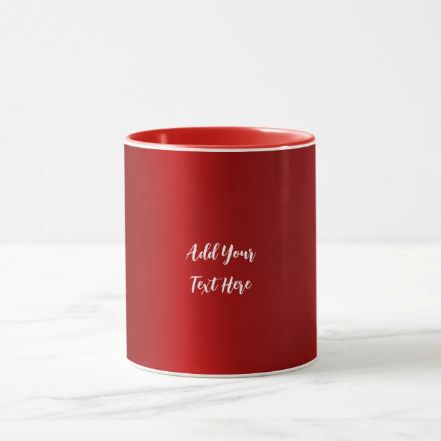 Mug Écriture professionnelle ajouter du texte rouge mo (Centre)
