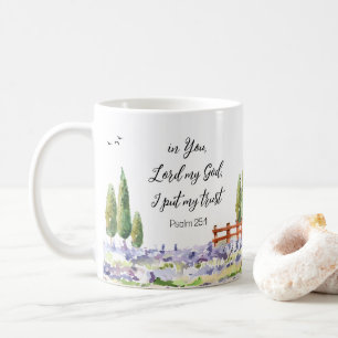 Mug Écriture Psaume 25:1, J'ai mis My Trust Bluebird A