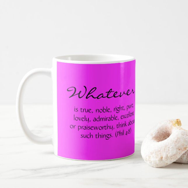 Mug Écriture rose (Avec donut)