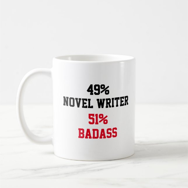 Mug Écrivain de roman Badass (Gauche)