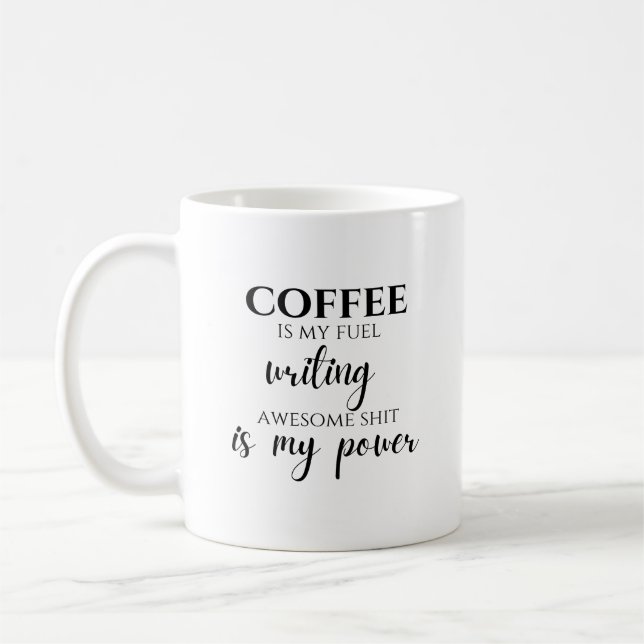 Mug écrivain drôle cadeau journaliste humour cadeau (Gauche)