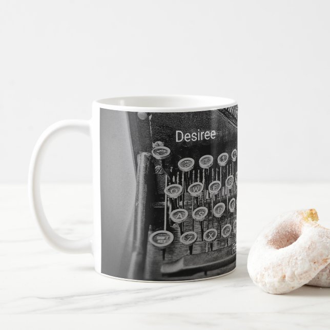 Mug Écrivain Freelance Écrivain Vintage Antique (Avec donut)