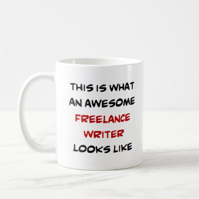 Mug écrivain freelance, génial (Gauche)