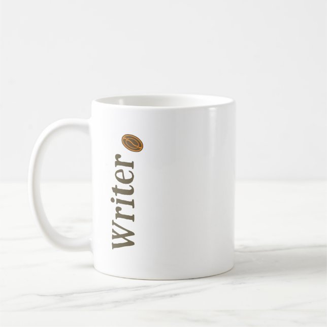 Mug Écrivain Point avec Café Haricots Écrivains Romanc (Gauche)