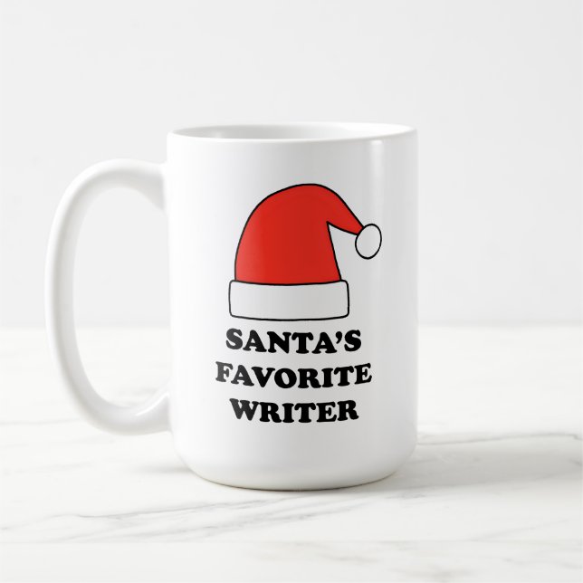 Mug Écrivain préféré du Père Noël personnalisé (Gauche)