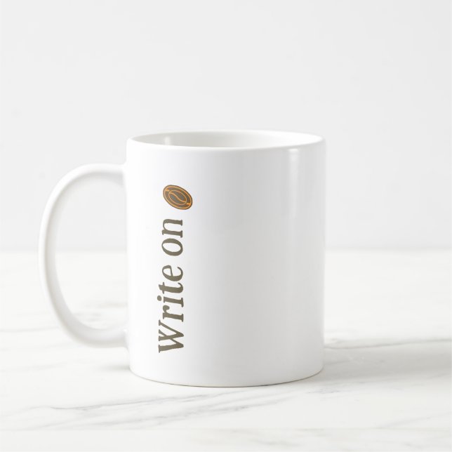 Mug Écrivez avec les écrivains romanciers auteurs grai (Gauche)