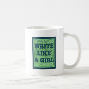 Mug Écrivez comme un paon de fille