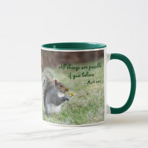 Mug Écureuil avec le vers de 9h23 de marque de