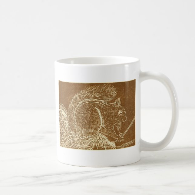 Mug Écureuil Brown Linocut (Droite)