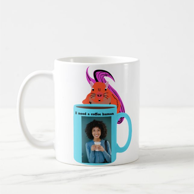 Mug Écureuil coquin #156 Café humain (Gauche)