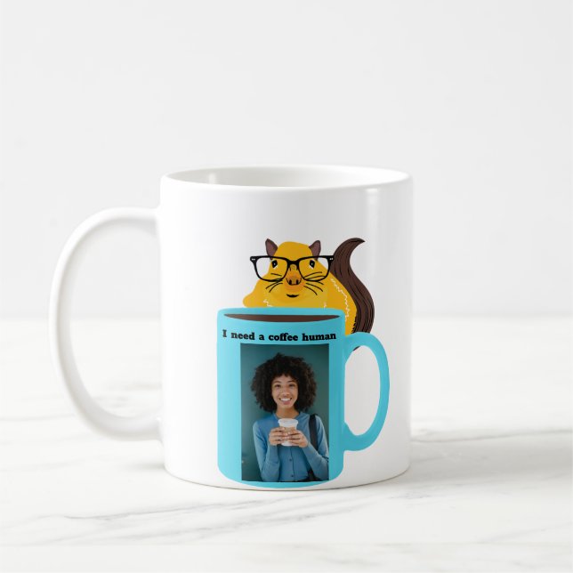 Mug Écureuil coquin #159 Café humain (Gauche)