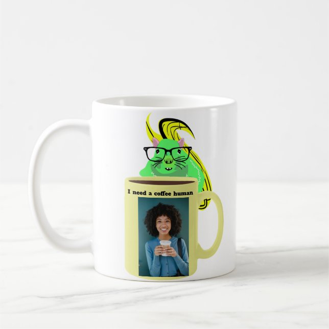 Mug Écureuil coquin #167 Café humain (Gauche)
