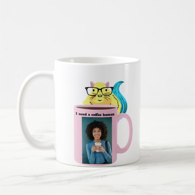 Mug Écureuil coquin #168 Café humain (Gauche)