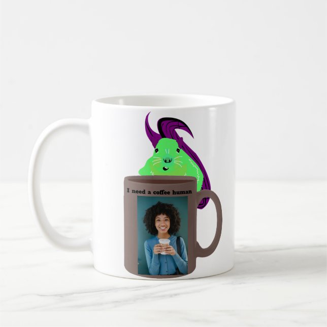Mug Écureuil coquin #208 Humain café #208 (Gauche)