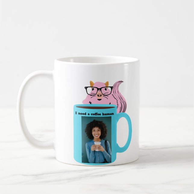 Mug Écureuil coquin #227 Café humain (Gauche)