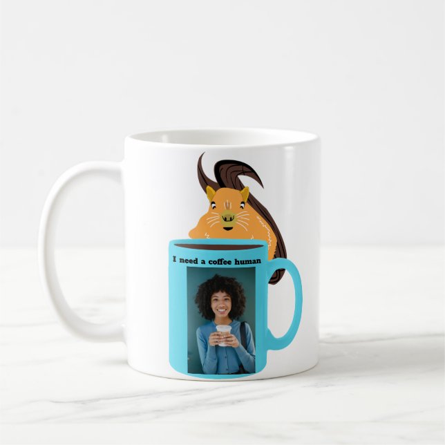 Mug Écureuil coquin #240 Café humain (Gauche)