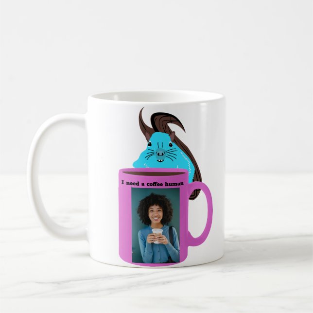Mug Écureuil coquin #248 Café humain (Gauche)