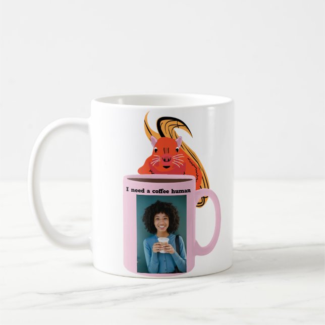 Mug Écureuil coquin #306 Café humain (Gauche)