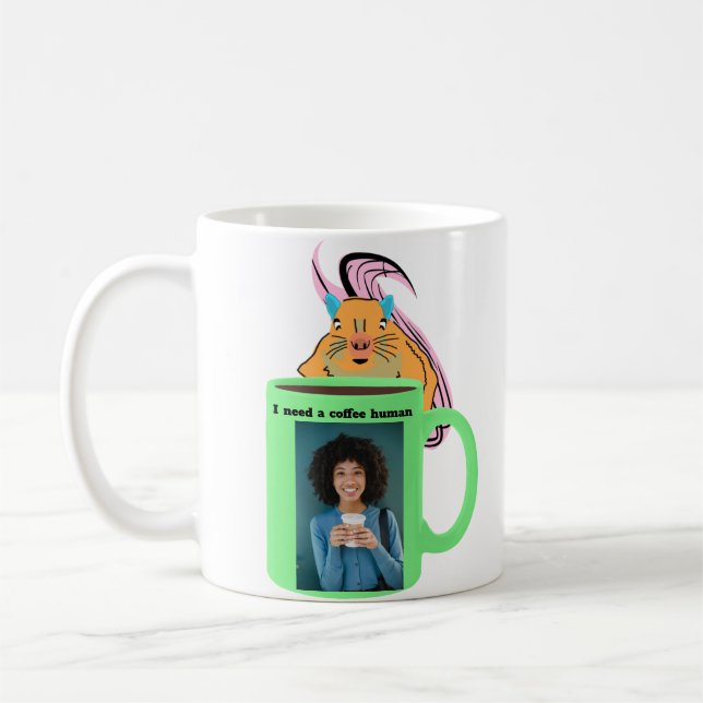 Mug Écureuil coquin #346 Café humain (Gauche)