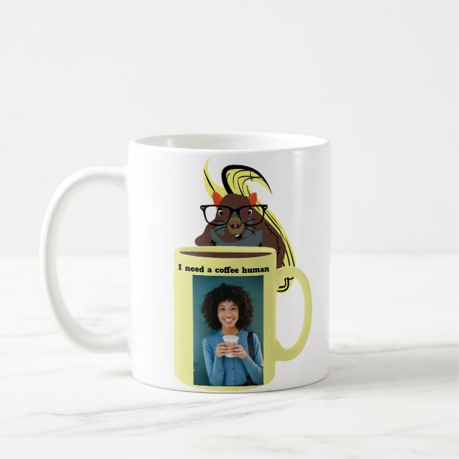 Mug Écureuil coquin #396 Café humain (Gauche)