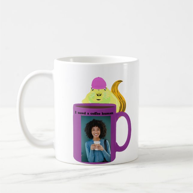 Mug Écureuil coquin #425 Café humain (Gauche)