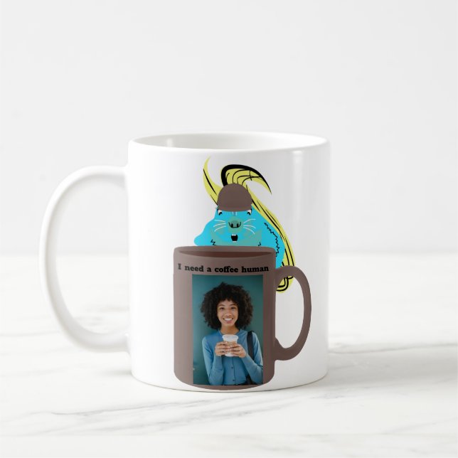 Mug Écureuil coquin #467 Café humain (Gauche)