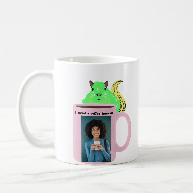 Mug Écureuil coquin #474 Café humain (Gauche)