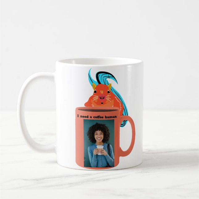 Mug Écureuil coquin #485 Café humain (Gauche)