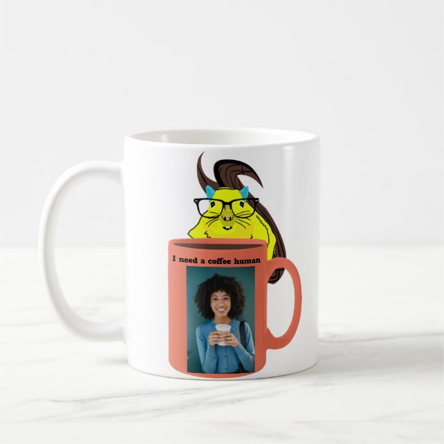 Mug Écureuil coquin #493 Café humain (Gauche)