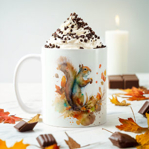 Mug Écureuil d'aquarelle des Vibes d'automne