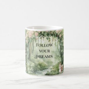 Mug Écureuil de la forêt florale rose