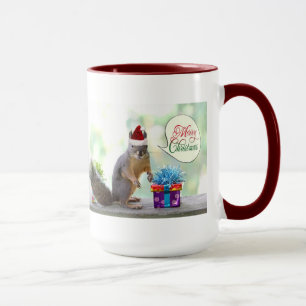 Mug Écureuil de Noël avec des cadeaux de Noël