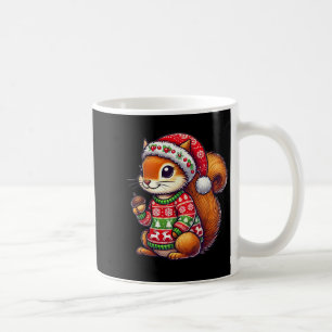 Mug Écureuil Douleur moche Santa Hat Noël