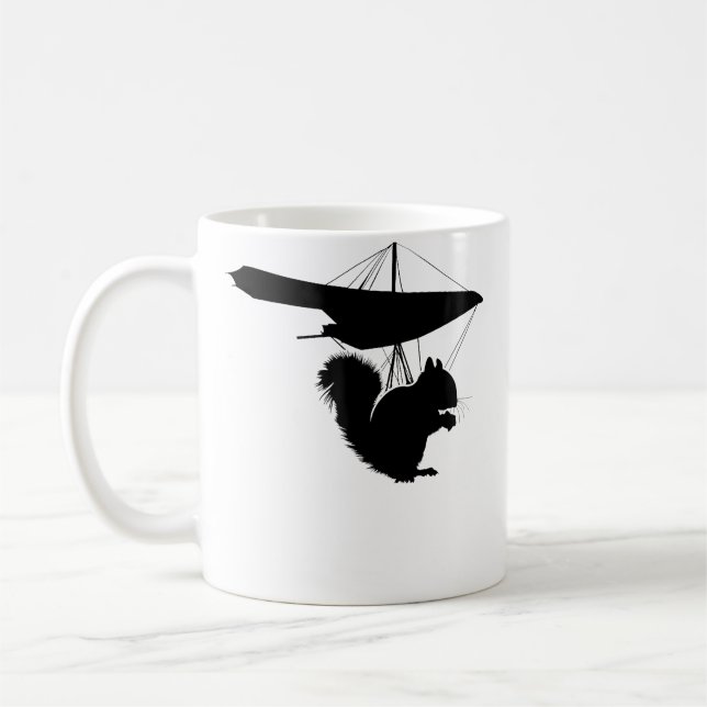 Mug Écureuil drôle de deltaplane deltaplaneur Écureuil (Gauche)