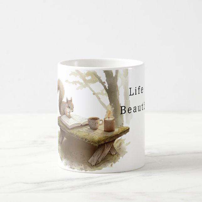 Mug Écureuil lisant un livre (Centre)
