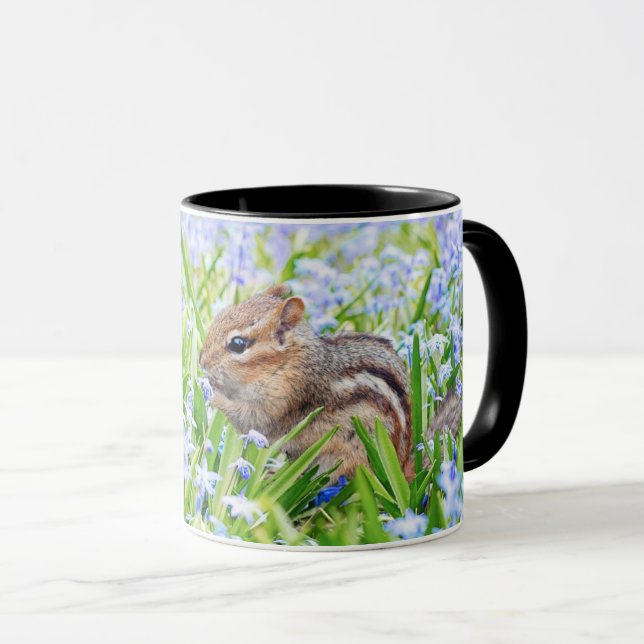 Mug Écureuil mignon aux fleurs sauvages - Inspiré par  (Devant droit)