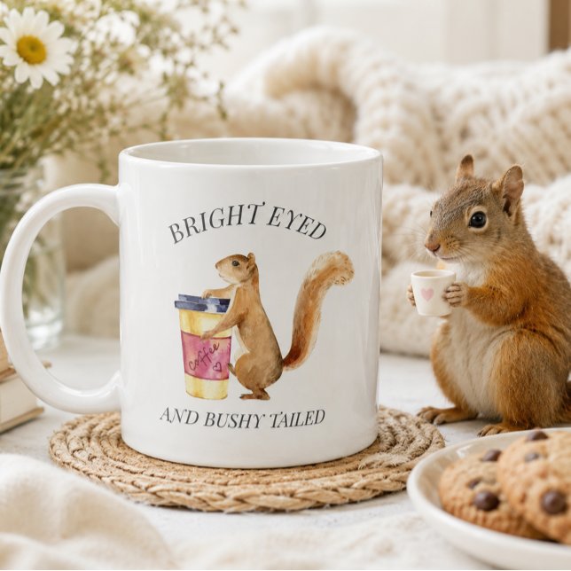 Mug Écureuil Mignon Aux Yeux Brillants Et À La Queue B (Créateur téléchargé)