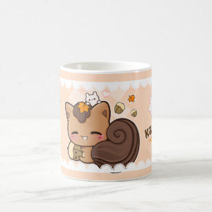 Mug Écureuil mignon de chibi avec la châtaigne de