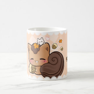 Mug Écureuil mignon de chibi avec la châtaigne de