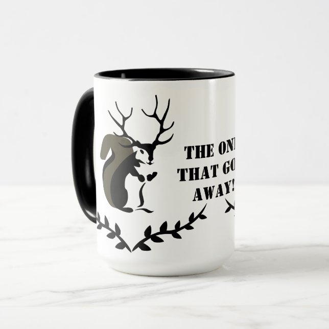 Mug Écureuil Noir Avec Antler À Dix Points (Devant gauche)