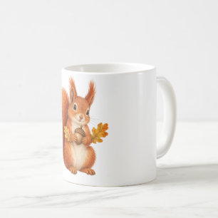 Mug Écureuil roux avec un gland