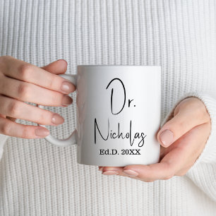 Mug Ed.D. Docteur Doctorat Doctorant Diplômé
