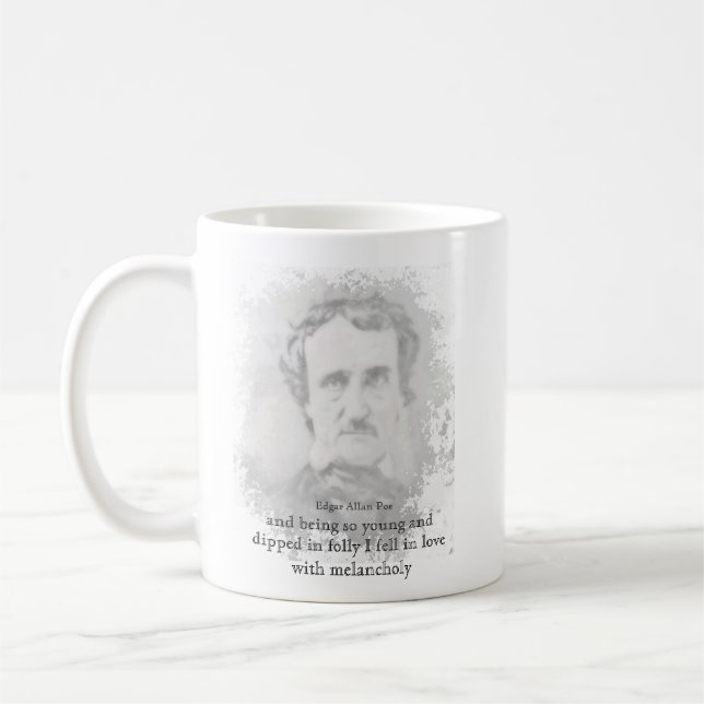 Mug Edgar Allan Poe Poet Melancholy (Gauche)