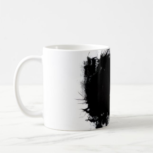 Mug  Edgy Black Ink Splatter Abstract Grunge Desig (Gauche)