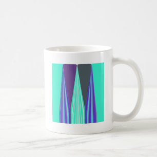 Mug Edgy Blue Purple Cyan Chevron Art Imprimer