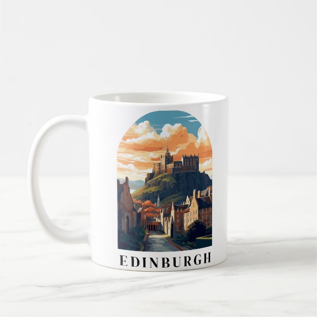 Mug Édimbourg, Écosse Château d'Édimbourg (Gauche)